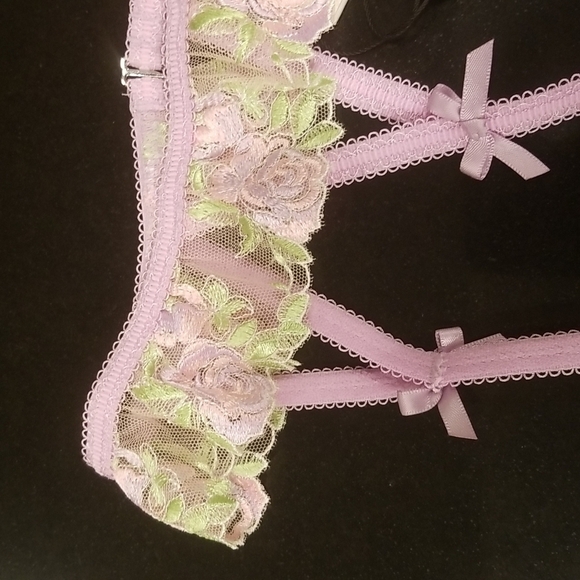 💕FOR LOVE AND LEMONS💕 Berry Garter Belt ~ Lavender Medium M NWT - Picture 11 of 16